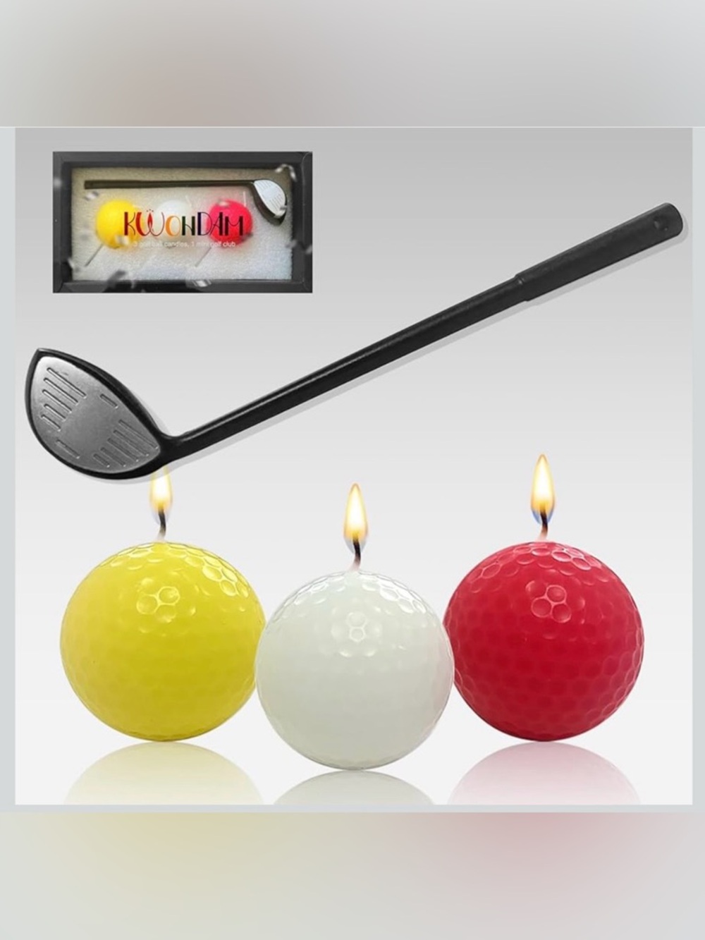 Golf Ball Birthday Candles Golf Cake Topper, Cake Candles